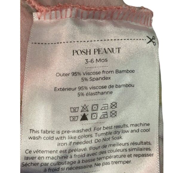 Posh Peanut Pink Spring Dancing Bunny Bubble Romper Size 3-6M - Picture 3 of 4